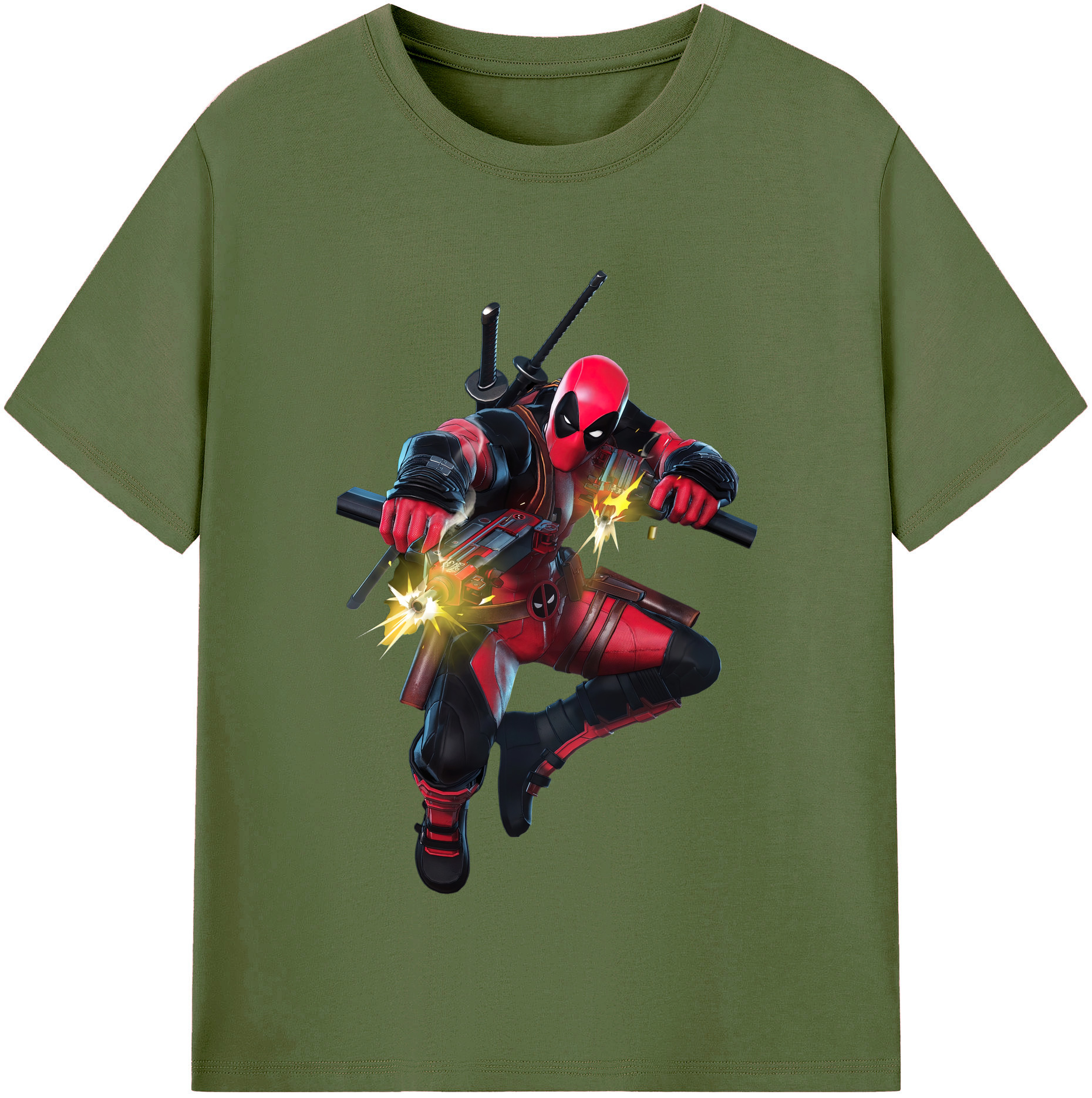 （画像用） Deadpool デッドプール 綿100％半袖Tシャツ（フロントプリント）